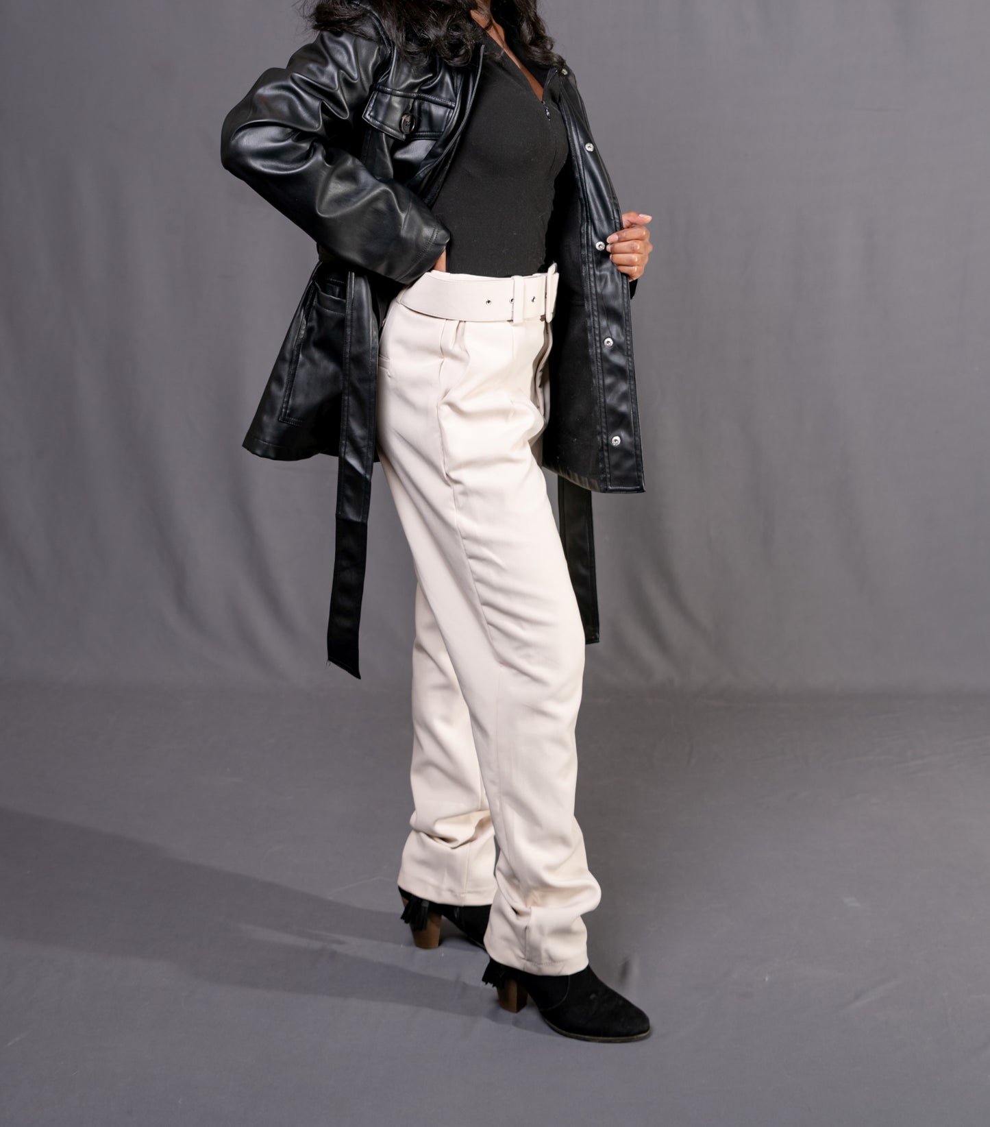 Harrah High Waisted Belted Trousers