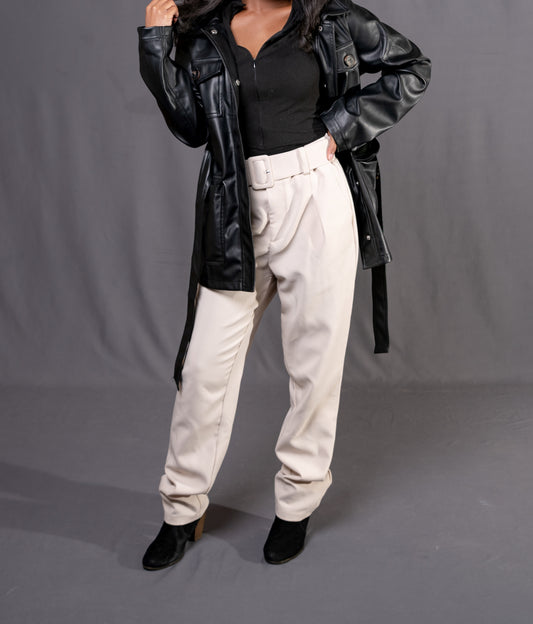Harrah High Waisted Belted Trousers